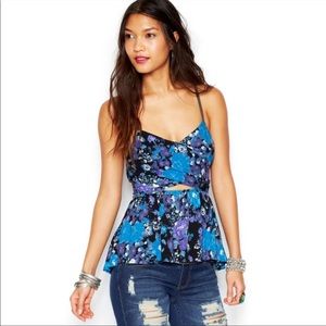 Free People Some Like It Hot Floral Tank Top Small